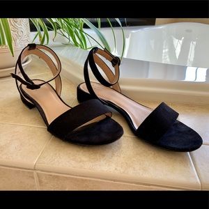 A New Day Black Sandals with Ankle Strap